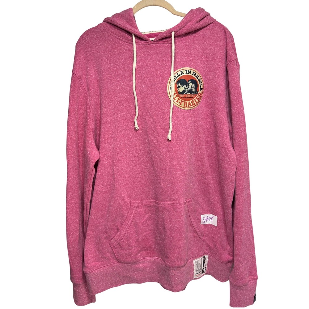 Roots of Fight Thrilla in Manila Ali-Frazier Pink Heathered Hoodie Sweatshirt